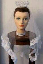 Girl's First Communion White Veil, White, Size-One Size