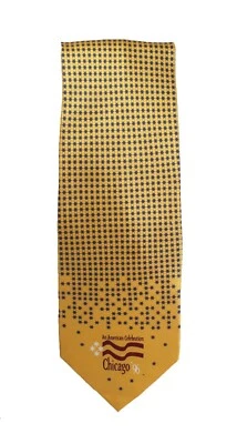 Corbata De Colección Para Hombre 3.5" x 58" Chicago '96 Seda Oro Azul Estrellas Z Inc Hecha a Mano Corea Foto 1 de 2