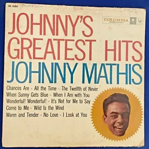 POP LP -Johnny Mathis -JOHNNY'S GREATEST HITS- COLUMBIA 1958 Original 6EYE 12'' - Foto 1 di 6