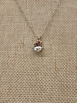 Colgante/Collar Plata de Ley 20" Hecho con Cristal Blanco de Swarovski (864) Foto 1 de 4