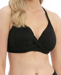 Fantasie Ottawa Bikini Top Size 34E Black Multiway Twist Bandeau Bra 6495 New - Picture 1 of 12