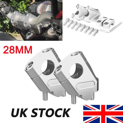 28MM Universal Handlebar Riser Clamp Back Mount Bracket Extend For Honda ADV150 - Image 1 of 4