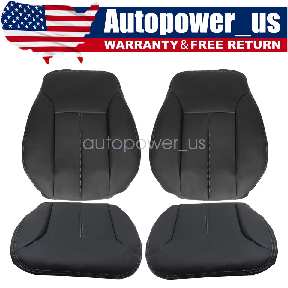 For 2007-12 Mercedes Benz GL350 GL550 Front Bottom Top Leather Seat Cover Black Foto 1 de 1