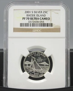 2001 S Rhode Island Silver NGC PF 70 UCAM - Picture 1 of 1