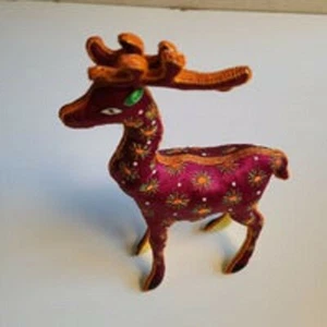 Symbolic stuffed ornate purple red deer - Picture 1 of 5