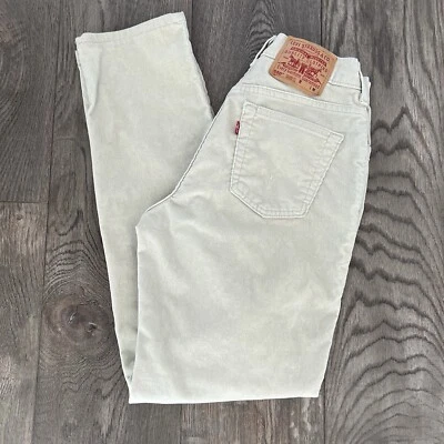 Pantalones LEVI’S Vintage Y2K 550 Calce Relajado Pierna Cónica Tostado Pana Talla 6 Foto 1 de 4
