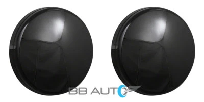 FRONT WHEEL BLACK CENTER HUB CAPS PAIR FOR 2003-2017 DODGE RAM 3500 1-TON DUALLY - Image 1 of 4