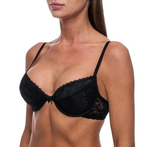 Sexy Push Up Lace Plunge Low Back Sheer T-Shirt Underwire Demi Padded PushUp Bra - Picture 1 of 17