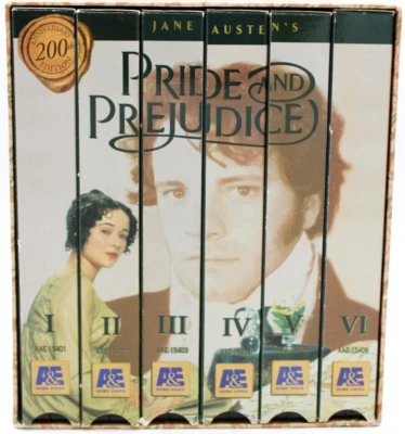 Pride and Prejudice (Mini-Series) (VHS, 1996, 6-Tape Set) Colin Firth Jen Ehle - Image 1 of 4