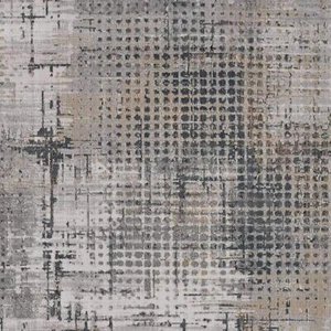 3' X 5' Ivory Navy and Gray Abstract Area Rug - Picture 1 of 1