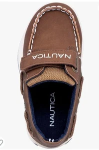 Nautica Youth Boys Brown Leather Topsider Shoes Sz 6 - Picture 1 of 3