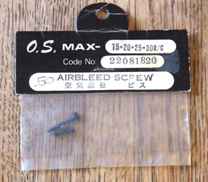 OS MAX - 15-20-25-30, TORNILLO DE PURGA DE AIRE RC, 22081820 - Imagen 1 de 1