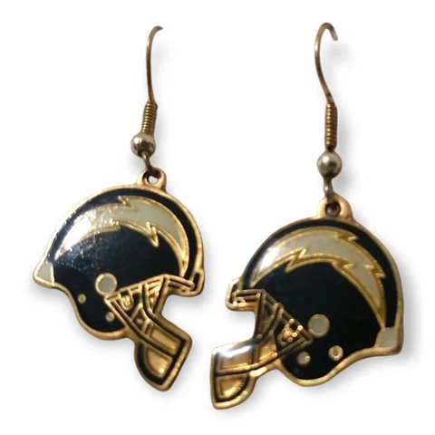 Vintage San Diego Chargers NFL Logo Dangle Earrings by Peter David Cover