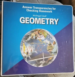 McDougal Littell Geometry ANSWER TRANSPARENCIES FOR CHECKING HOMEWORK Binder - Picture 1 of 4