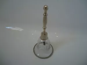 Silver Hand Bell With Cut Glass  - School / Wedding / Birthday /Desk - Picture 1 of 5