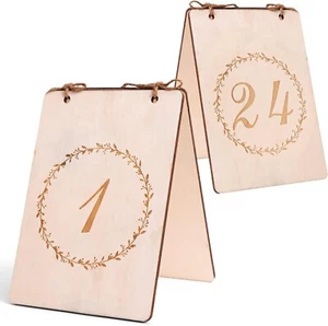 Welcoming Shop -Table Numbers for Wedding Reception - Pack of 24 Double Sided - - Picture 1 of 7