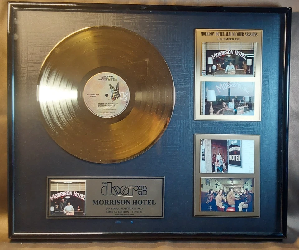 The Doors - Morrison Hotel disco chapado en oro 24k - Enmarcado - #117/2500 Foto 1 de 4