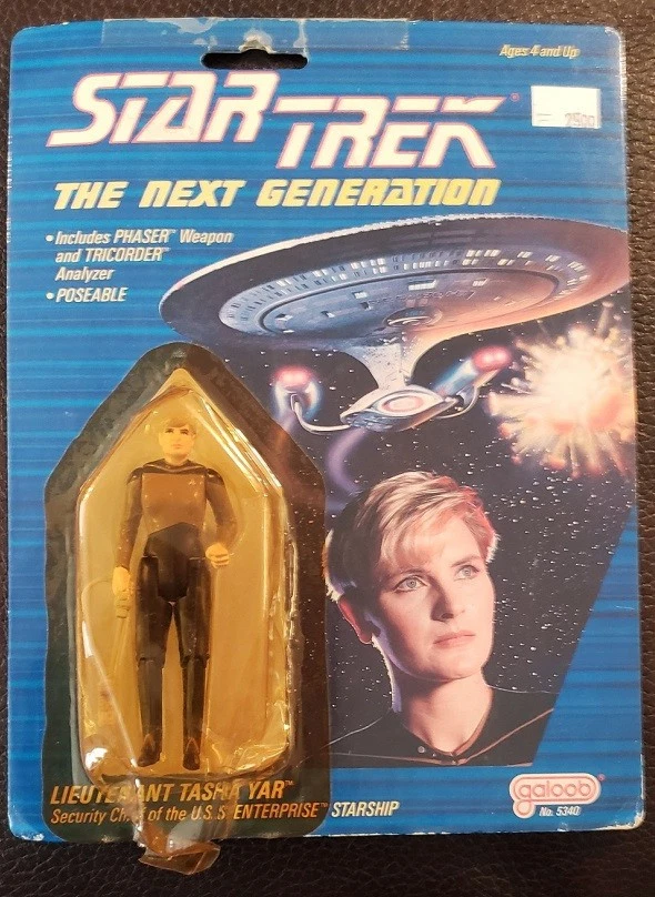 Lieutenant Tasha Yar Star Trek The Next Generation Galoob 1988 YELLOWED BUBBLE - Image 1 of 1
