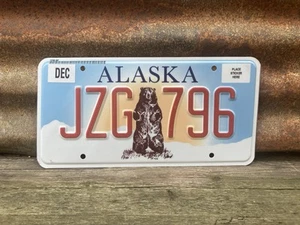 Authentic Alaska License Plate Grizzly Bear Metal Auto Tag AK - Picture 1 of 1