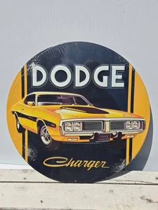 Dodge Charger 12" Round Metal Tin Sign Garage Art - Picture 1 of 1