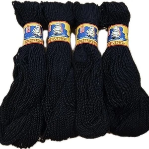 4 Hanks Scheepjeswol Yarn Lot 100 gm ea Virgin Wool Black New - Picture 1 of 6