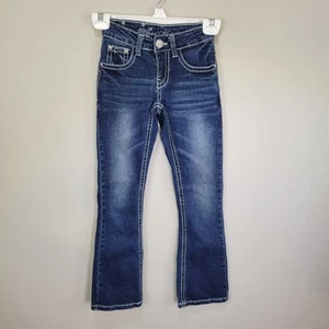 Wired Heart Embellished Pocket Bootcut 5-Pocket Denim Jeans Girls Size 10 - Picture 1 of 7