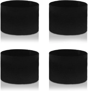 4 Pcs Bandeau de deuil funéraire, Bracelet Noir Capitaines de Football Football, - Photo 1 sur 6