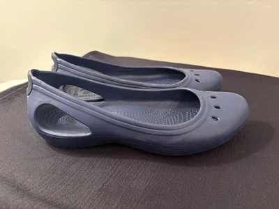 Crocs Kadee Ballet Flats Womens Size 8 Navy Blue Comfort Slip On Shoes - Image 1 of 4