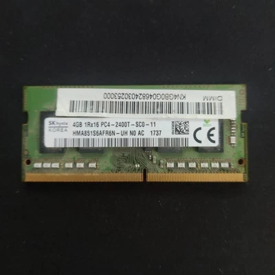 4GB RAM SO-DIMM SK Hynix Korea ordinateur portable 4GB 1RX16 PC4-2400T - Immagine 1 di 2