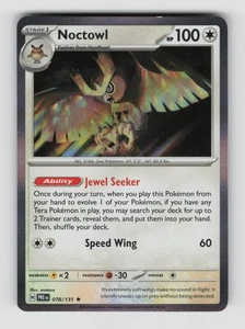Noctowl, PRE, SV: Prismatic Evolutions, 078/131, Rare, Holo, NM - Bild 1 von 2