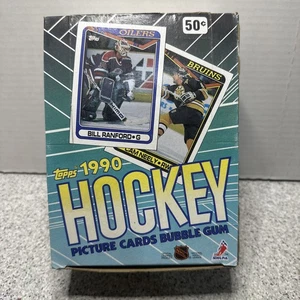 1990 TOPPS NHL Hockey Wax Box 36 Sealed Packs Wayne Gretzky, Lemieux Cards - Picture 1 of 2