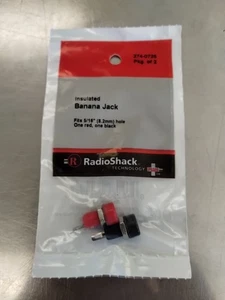 RadioShack 274-0725 Banana Jack Insulated 2-Pack 1-Red 1-Black - Picture 1 of 2