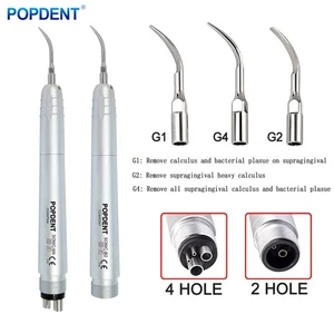 Dental Ultrasonic Air Perio Scaler Handpiece Hygienist 2 & 4-Holes 3 Tips CE - Picture 1 of 51