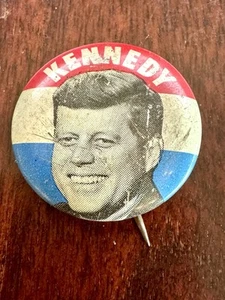 1960 John F Kennedy JFK Campaign Pin Pinback Button Political Presidential LESEN - Bild 1 von 9