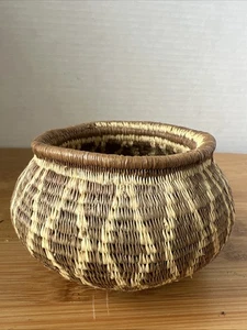 Panama Regenwald Vintage handgewebter Korb 4x3" Nachlass - Bild 1 von 7