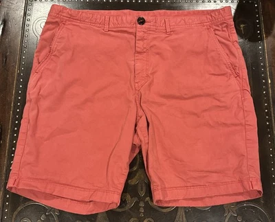 Pantalones Cortos de Vestido Michael Kors Rosa Salmón Frente Plano Chino Caqui Para Hombre Informales Talla 38 Foto 1 de 4