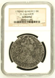 1783 MEXICO Silver 8 REALES NGC GENUINE MO FF EL CAZADOR - Picture 1 of 2