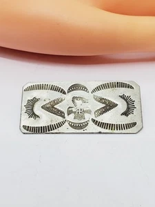 Vintage Southwestern Hand Stamped Sterling Silver Belt Buckle? For Repair(73) - Picture 1 of 8
