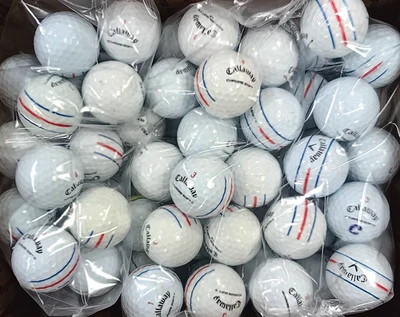 90 AAA Callaway •• TRIPLE PISTA+ Cromo Suave Serie Blanco •• ¡Buenas Pelotas de Golf 3A! Foto 1 de 4