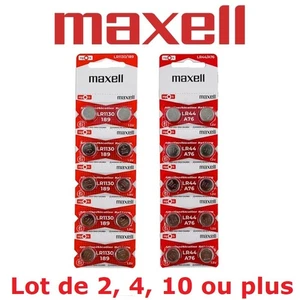 Pile MAXELL LR1130 AG10 189 / LR44 AG13 A76 Alkaline 1,5V - Photo 1/9