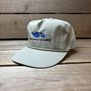 Vintage Pennant Service Company Oilfield Brown Strapback Trucker Hat Cap - Picture 1 of 8
