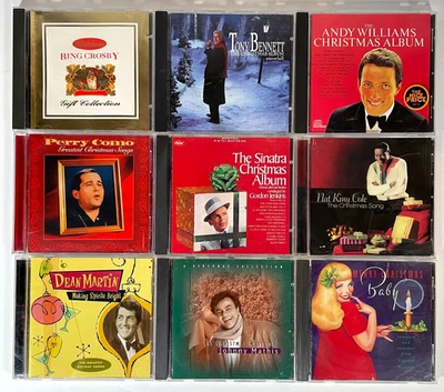 CROONER CHRISTMAS CD Lot of 9 Bing Crosby Frank Sinatra Tony Bennett Dean Martin Foto 1 de 4