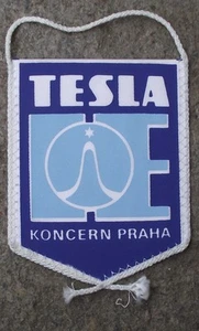 Tesla IE Investicni Elektronika Electronics Investment Concern Prague Pennant - Picture 1 of 4