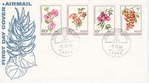 PAPUA NEUGUINEA ERSTTAGSBRIEF 1966 2. BLUMEN SCOTT #228-231 PFLANZEN VEGITATI - Bild 1 von 1