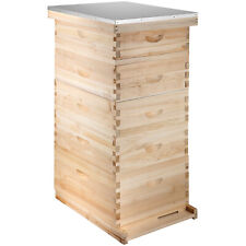 VEVOR Langstroth Bee Hive 10 Frame 5 Box Beekeeping Kit Honey Beehive Metal Roof