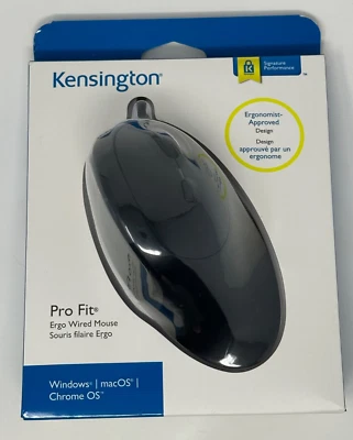 Kensington Pro Fit Ergo Wired Mouse New Sealed K75403WW - Image 1 of 2