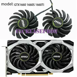 Set For MSI GeForce PLD09210S12HH fan GTX1660 1660Ti SUPER VENTUS XS GPU Cooler - Picture 1 of 4
