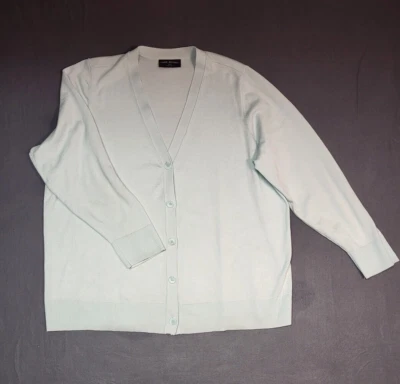 Cárdigan Suéter Lane Bryant Talla 22/24 Cuello en V Verde Menta Pálido Primavera Ligero Foto 1 de 4
