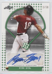 2018 Leaf Perfect Game National Showcase Auto Green /10 Ryan Dyal #BA-RD3 Auto