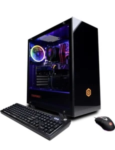 NEW! CyberPowerPC Gaming Ryzen 5600g 16GB DDR4 RTX 3050 2TB HDD 500Gb SSD black - Picture 1 of 5